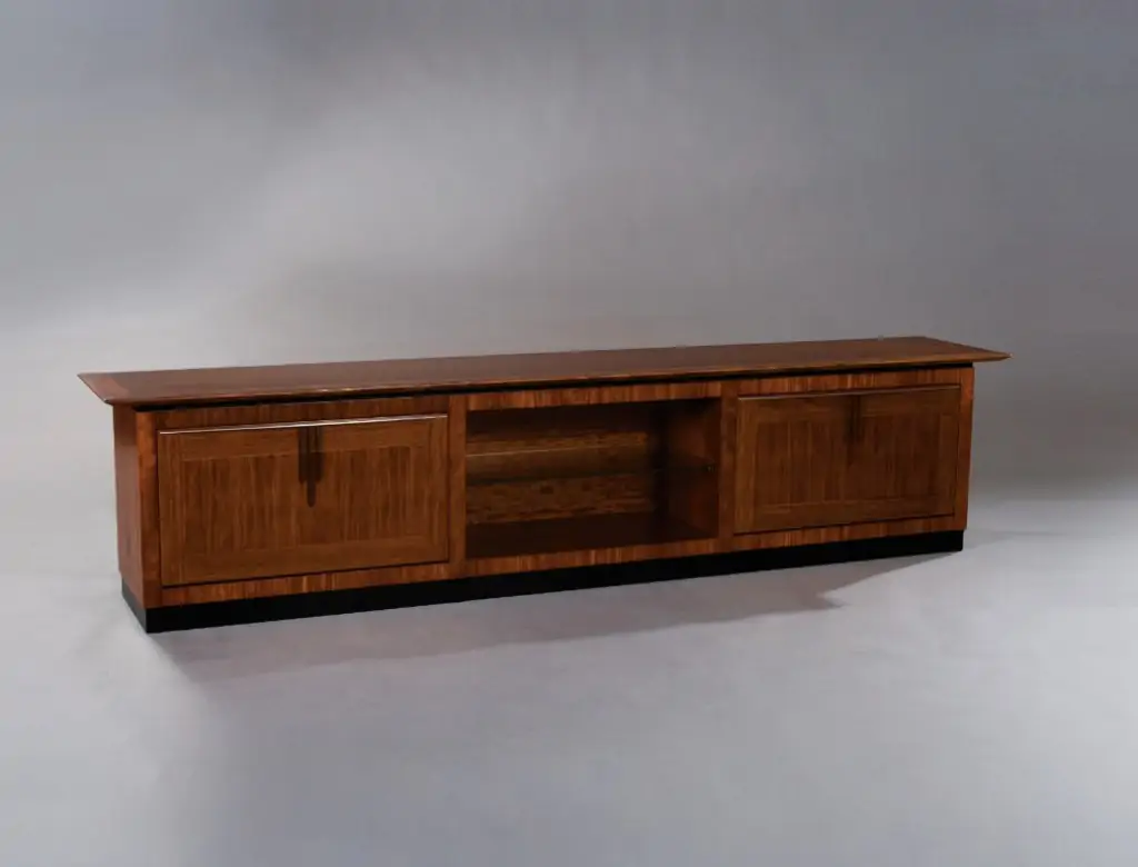 houten tv meubel met twee kasten